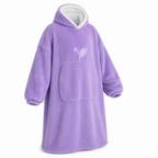 Kuschelvaro Fleece-Hoodie in der Frontansicht mit Kapuze und Kängurutasche