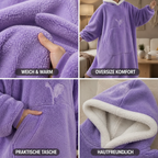 Kuschelvaro Hoodie in der Rückansicht mit großzügigem, übergroßem Schnitt
