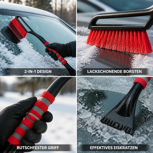 Auto-Eiskratzer mit abnehmbarem Schneebesen für Schnee und Eis