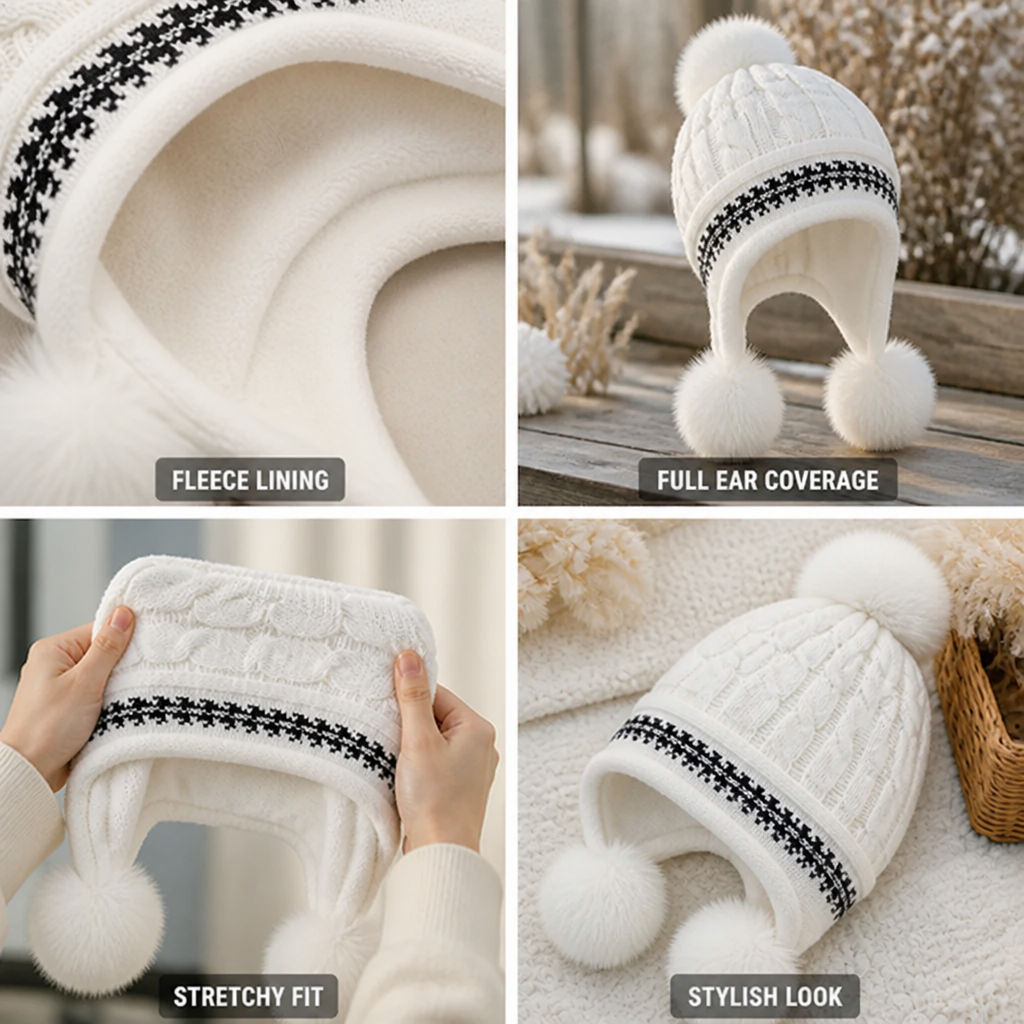 Wärmella Beanie mit warmem Fleece-Futter für kalte Tage