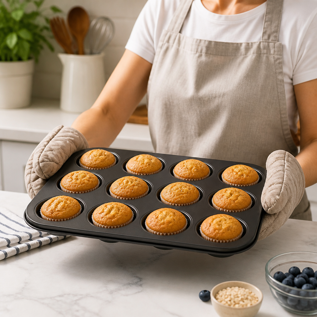 12er-Muffinbackform für gleichmäßige Muffins und Cupcakes