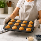 12er-Muffinbackform für gleichmäßige Muffins und Cupcakes