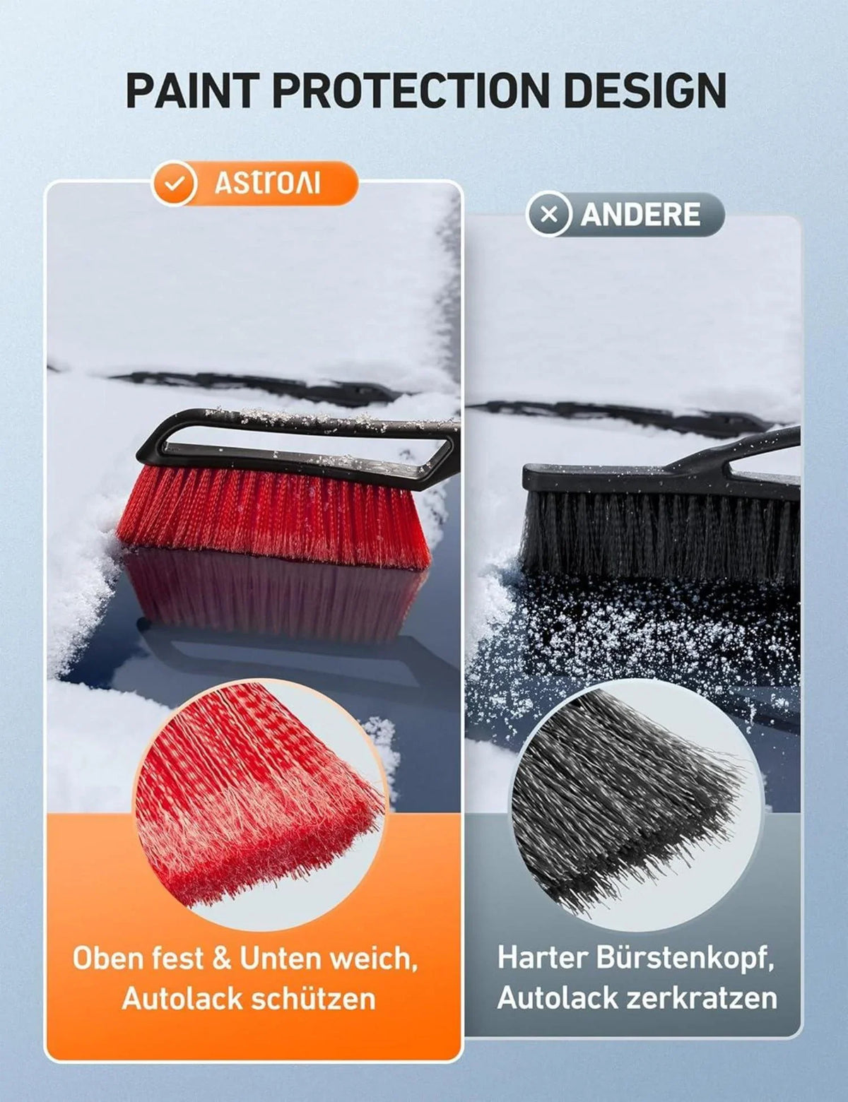 Abnehmbarer Schneebesen am Klarvexo Auto-Eiskratzer
