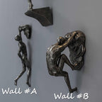 Wanddekoration mit stilvollen Silhouetten kletternder Personen