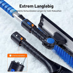 Schneebürste mit langem Teleskopgriff zum Reinigen von Dach und Scheiben