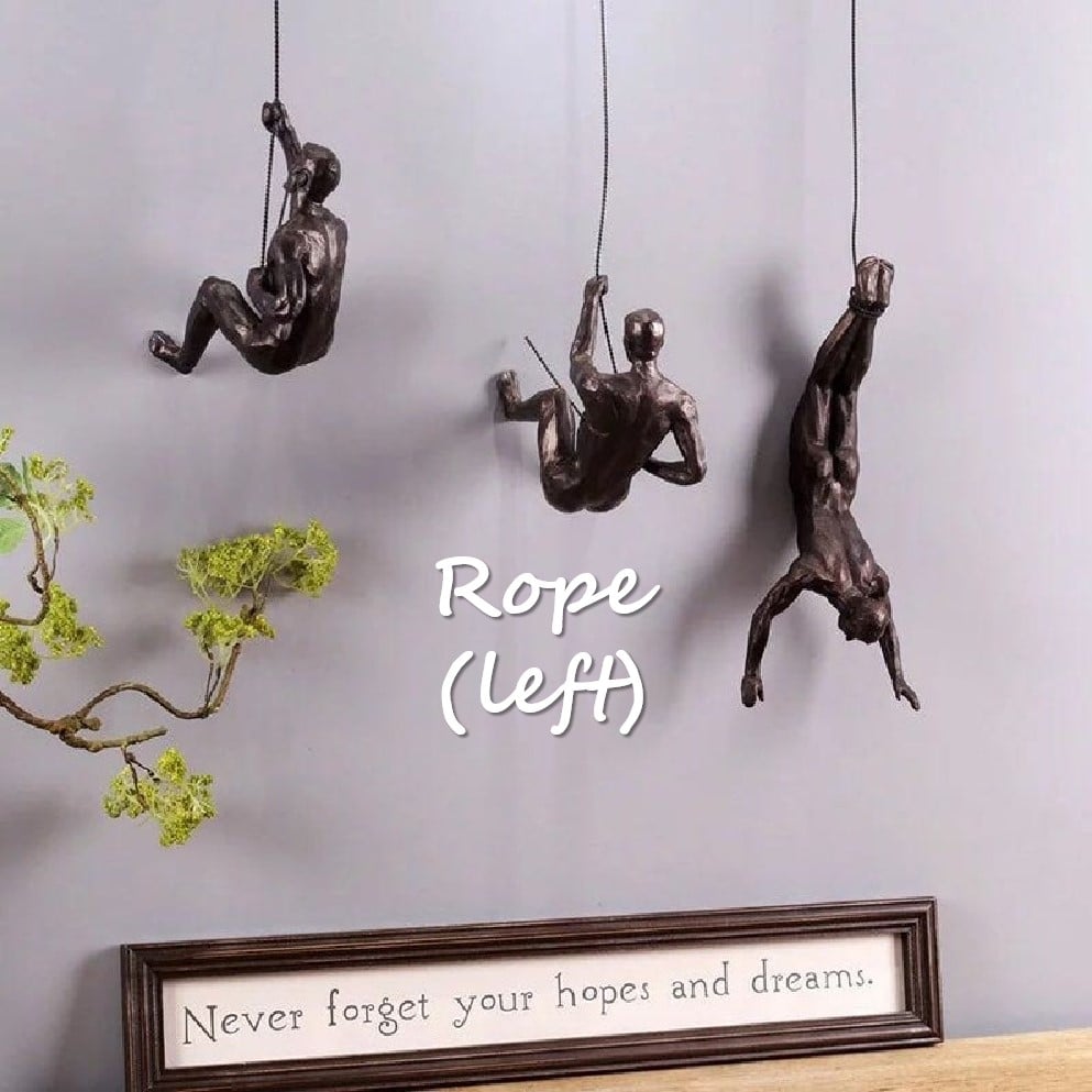 Kreative Wanddeko mit Kletterfiguren für Wohnzimmer und Flur