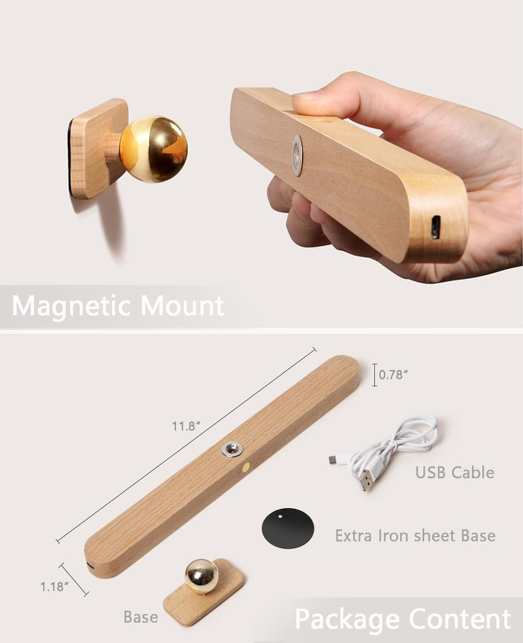 Wandlampe aus Buchenholz als dekoratives Wohnaccessoire