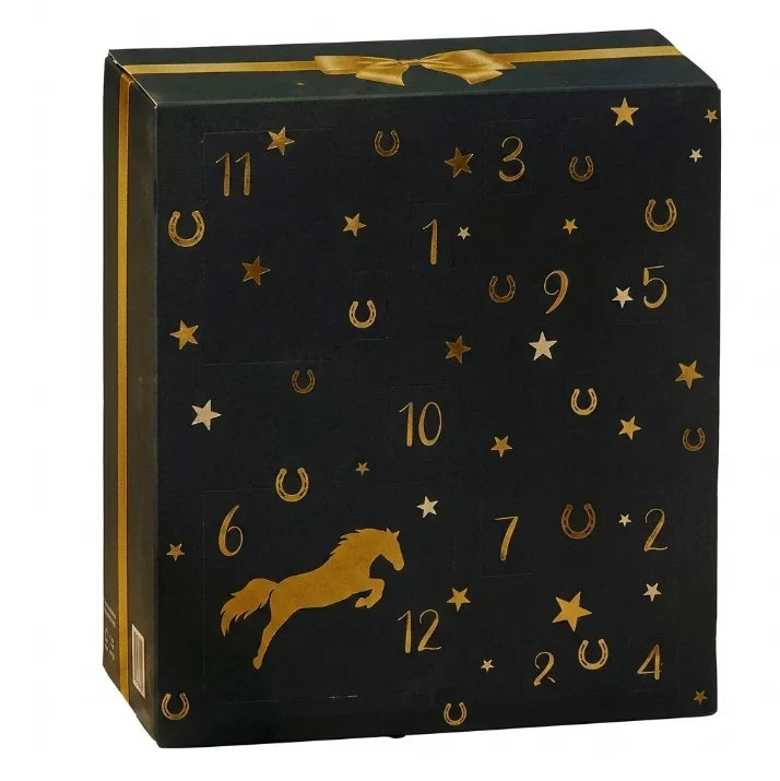 Adventskalender für Pferd und Reiter mit 24 praktischen Pflegeartikeln und Reiteraccessoires