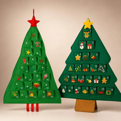 Aufhängbarer Adventskalender mit 24 Fächern zum Befüllen