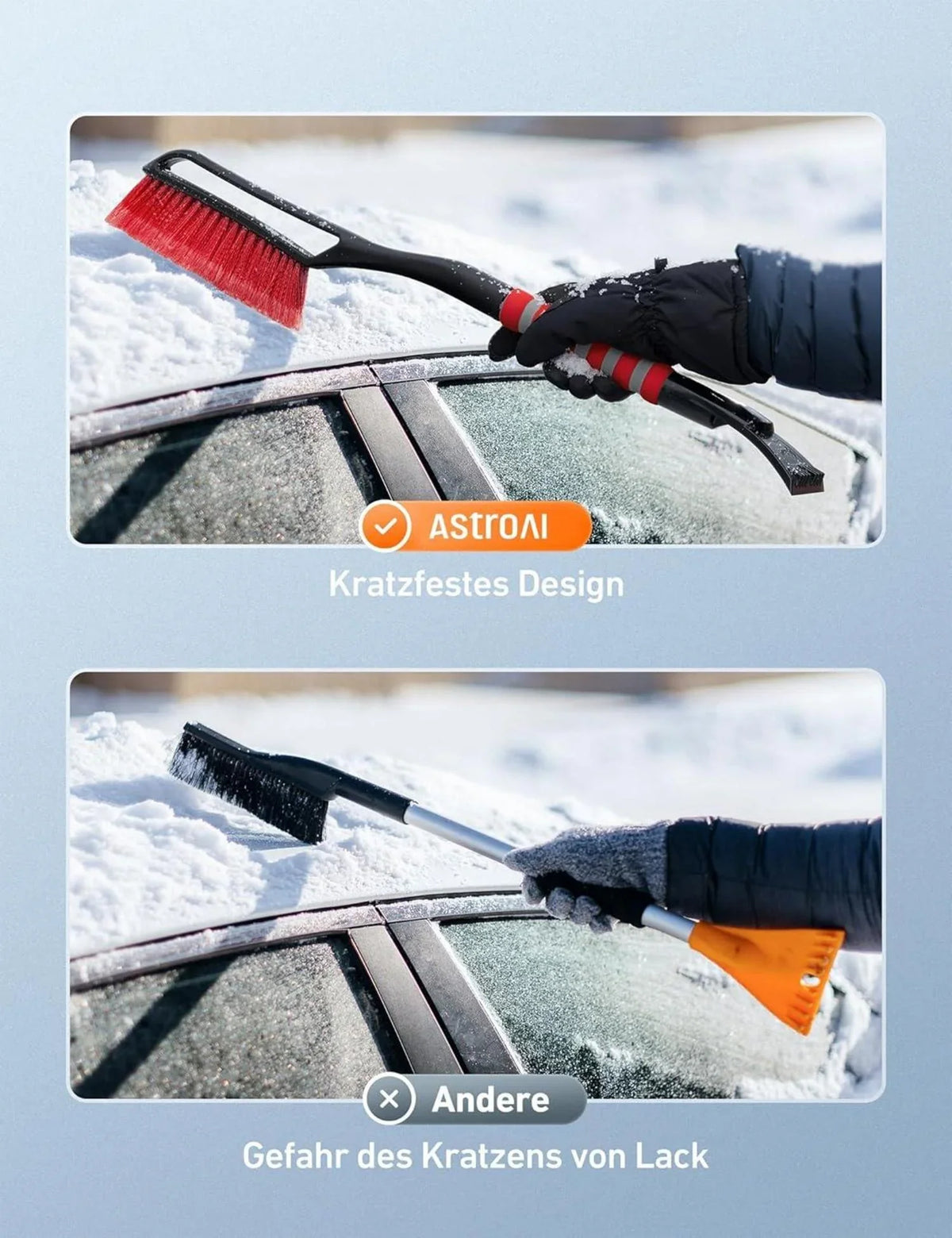 Klarvexo Werkzeug für die schnelle Autoreinigung im Winter