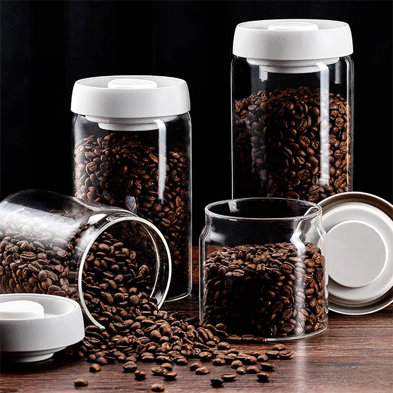 AromaVault Glasbehälter mit Frischeverschluss für Kaffeebohnen